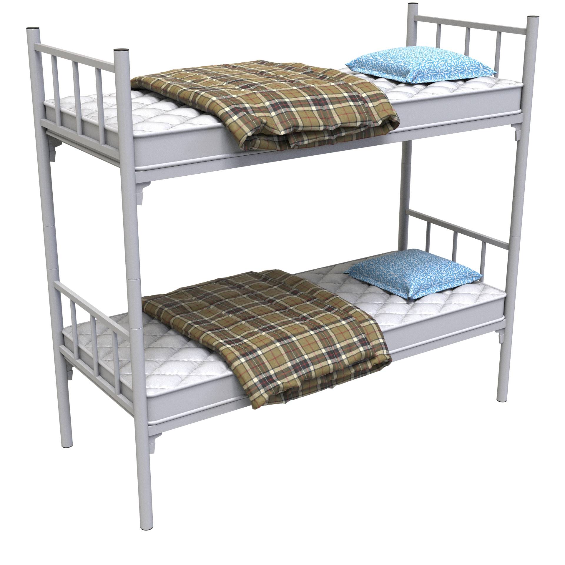 Фото кровать — вахтовик-2/190х80 (2000х825х1620 мм) с пружинным матрасом подушкой и одеялом